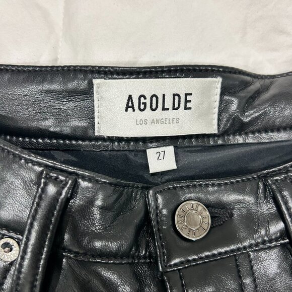 AGOLDE Recycled Leather Lyle Low Rise Slim, 27 - Picture 9 of 11